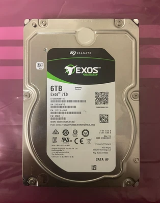 Seagate Exos 7E8 6TB ST6000NM0115 3.5" SATA III 6G 7.2K 256MB HDD - 100% Health - Image 1 of 3