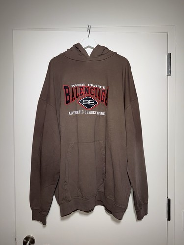 Felpa con cappuccio uomo Balenciaga Paris France abbigliamento maglia atletica XS nuova con etichette