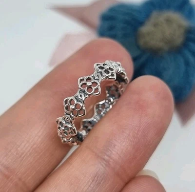 NEW Genuine Pandora Rose Petals Band Ring  Size 56 💕 S925 ALE  - Image 1 of 4