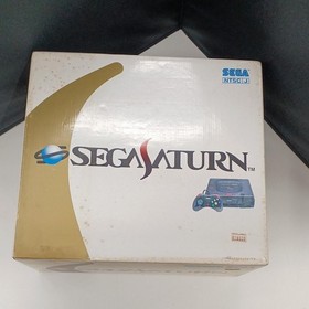 SEGA SATURN Clear Black Skeleton HST-3220 Console with Box s1485M