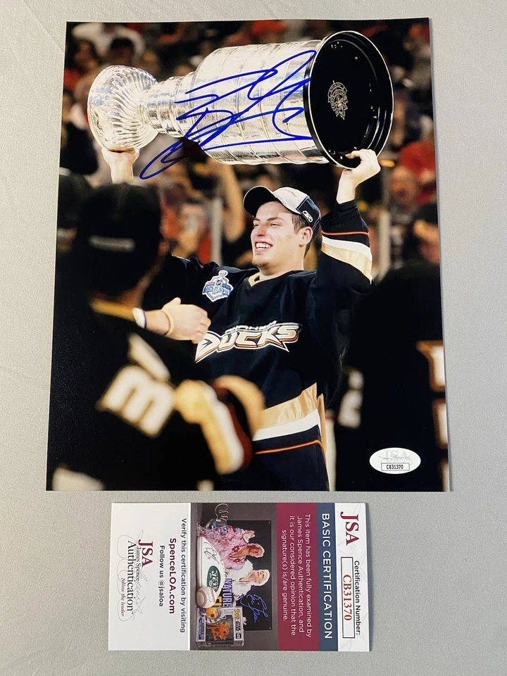 ANAHEIM DUCKS- RYAN GETZLAF AUTÓGRAFO FOTO 8x10 2007 Stanley Cup JSA CB31370 Foto 1 de 1