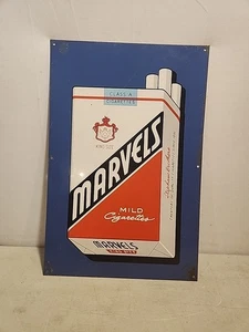 Original 1950's Marvels Cigarette Tobacco Advertising Sign Country Store - Picture 1 of 8