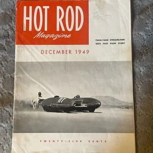 Hot Rod Magazine December 1949 Twin Tank Streamliner with Fast Push Start - Picture 1 of 7