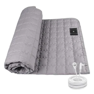 Alfombra de puesta a tierra, 24x35 pulgadas, almohadilla de puesta a tierra de algodón con fibra plateada, conexión a tierra... - Imagen 1 de 8