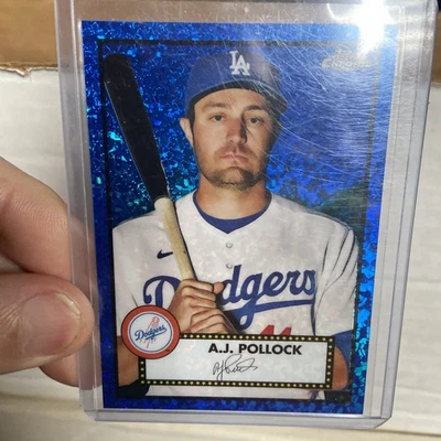 2021 Topps Chrome Platinum - A.J. Pollock Blue Mini-Diamond Refractor /199 - Image 1 of 4
