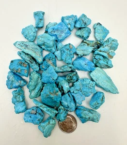Old Stock Natural Sleeping Beauty Turquoise Nuggets 4 Oz. / 113.4 Grams - Picture 1 of 6