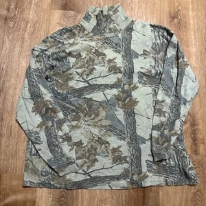 VINTAGE RealTree Camo Shirt Size Large Long Sleeve Turtleneck Hunting by DuoFold - Picture 1 of 7