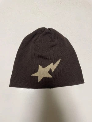 Bape Initial Star вязаная шапочка коричневая хорошая винтажная эпохи Ниго - Изображение 1 из 4