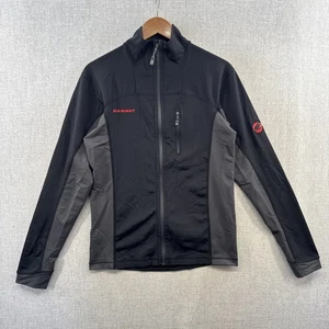 Mammut Jacket Mens Medium Slim Black Full Zip Compression Lightweight Pocket - Picture 1 of 17