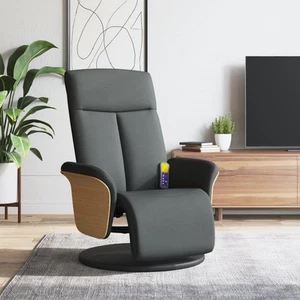 Sillón Reclinable de Masaje con Reposapiés Silla de Relax Descanso Tela vidaXL - Imagen 1 de 108