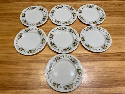 Juego de 7 platos de pan/postre Royal Doulton "MIRAMONT", 6-1/2" Fruit England Foto 1 de 4