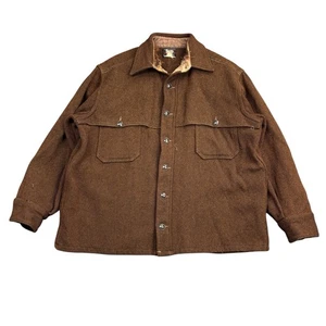 Chaqueta Camisa Woolrich Vintage Años 50 Para Hombre 17 Grande Marrón Lana Caza EE. UU. - Imagen 1 de 12