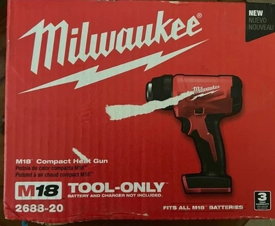 Pistola de calor compacta Milwaukee M18 18V nueva (solo herramienta) (2688-20) Foto 1 de 2