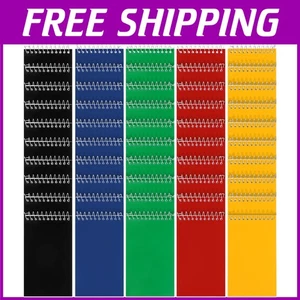 50 Pack Small Spiral Memo Pads 3x5 Inch - College Ruled - Picture 1 of 8