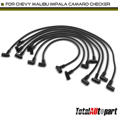 8x Conjunto de Fios Vela de Ignição para Chevy Malibu Impala Camaro Caprice Checker Marathon - Imagem 1 de 4