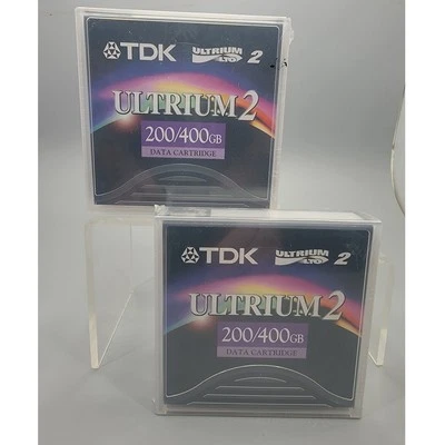 TDK D2405-LTO2 Ultrium 2 200/400GB Data Cartridge Tape NEW! 2 Packs - Image 1 of 4