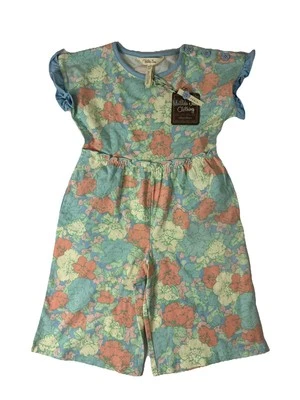 Matilda Jane Girls Dream Chasers Far Out Floral Romper Blue Floral Size 4 NWT - Image 1 of 4