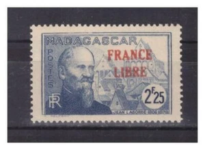 MADAGASCAR  .  N ° 251  .  2 F 25   FRANCE  LIBRE  .   NEUF ** .  SUPERBE . - Picture 1 of 2