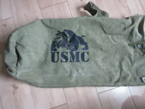 USMC Bulldogge Denim Seesack Canvas Duffle Bag US Navy Army Marines Vietnam #3 - Bild 1 von 8