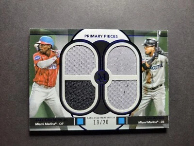2024 Topps Museum Collection JAZZ CHISHOLM LUIS ARRAEZ #19/20 Primary Pieces SP - Image 1 of 4