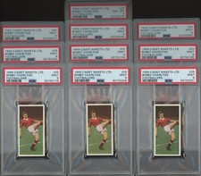 Investor Lot Of (10) 1959 Cadet Sweets Ltd. Footballers Bobby Charlton PSA
