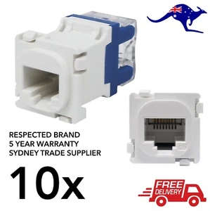 10x Clipsal Compatible Style CAT6 RJ45 8P8C Network Data Jack Mech Insert - Picture 1 of 4