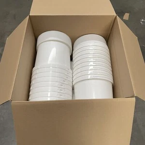 60 Stück Eimer mit Deckel 5,0 Liter weiss Kunststoffeimer leer lebensmittelecht - Bild 1 von 2