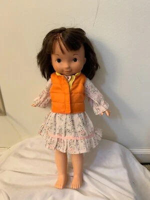 "Muñeca Fisher Price My Friend Jenny de colección 16"" cabello castaño #212 traje años 70 1978" Foto 1 de 4