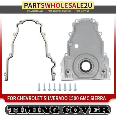 Tampa de temporização do motor com encaixe de drenagem de óleo turbo 10AN para Chevrolet GMC Cadillac - Imagem 1 de 4