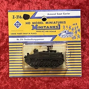 NEW Vtg Roco MINITANKS 1/87 HO 216 German Armored Scout Carrier Reconi Tank 22-2 - Picture 1 of 3
