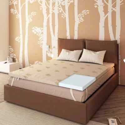 TOPPER CORRETTORE MATERASSO FOAM FLEX VISCO SFODERABILE ANTIACARO ALOE VERA - Immagine 1 di 4