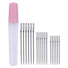 Big Eye Hand Sewing Needles Set Stainless Steel Stitching Tool with Clear Tube