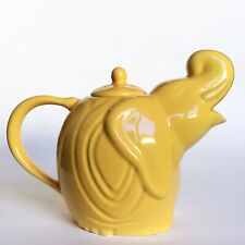 Vintage Yellow Ceramic Elephant Teapot