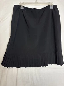 Briggs New York Womans Black Ruffled Hem Skirt Size 14 Zipper NWT - Picture 1 of 2