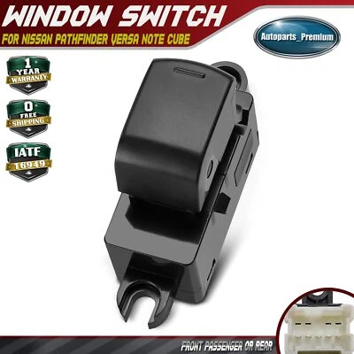Interruptor de janela de energia dianteiro direito ou traseiro para Nissan Pathfinder Versa Note Cube - Imagem 1 de 4