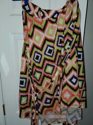 Falda Completa Mujer Talla 3x 24, Multicolor Cinturón E-Shakti E Shakti Usada en Excelente Condición Foto 1 de 2