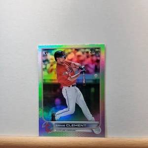 2022 TOPPS Series 1 Baseball Ernie Clement base RAINBOW Foil Rookie Card RC # 71 - Picture 1 of 2