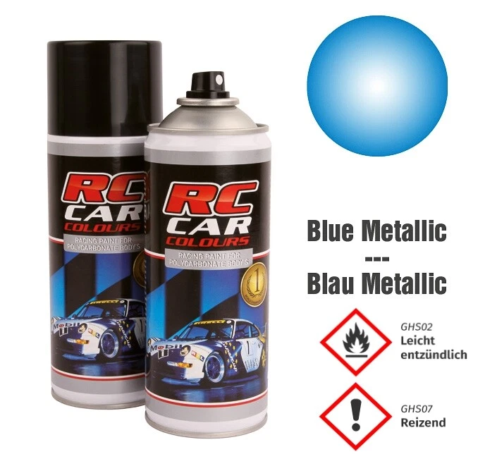 RC CAR COLOURS KAROSSERIE LEXANFARBE 150ml SPRÜHDOSE BLAU MET F. TAMIYA # RCC932 - Bild 1 von 1