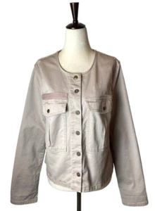 Free People Jacke Damen Medium rosa abgenutzt Knopfleiste Lou Militärmantel - Bild 1 von 11