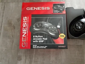 Retro-Bit Official Sega Genesis USB Controller 8-Button Pad for Sega Genesis NEW - Picture 1 of 3