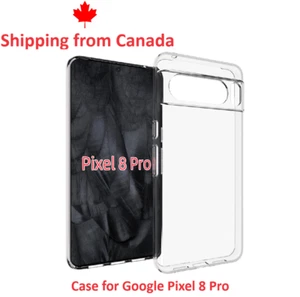 For Google Pixel 8 Pro-Clear Shockproof Flexible TPU Soft Case - Photo 1 sur 3