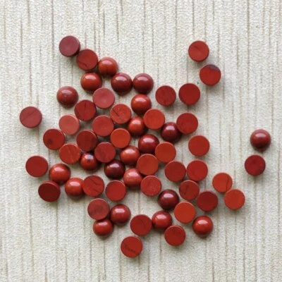 Wholesale 50pcs 4mm Natural Rainbow Stone Round Cab Cabochon for Jewelry No Hole - Image 1 of 4