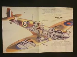 SPITFIRE : COLOUR CUTAWAY OF THE NEW SPITFIRE : MODIFIED AFTER BATTLE OF BRITAIN - Picture 1 of 9