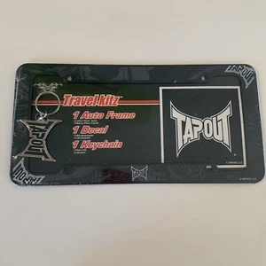 TAPOUT MMA License Plate Frame Decal & Keychain Set NEW! FREE Shipping - Picture 1 of 5