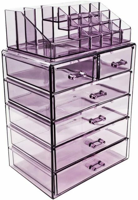 Sorbus Acrylic Cosmetic Makeup and Jewelry Storage Case Display - Purple - Image 1 of 1