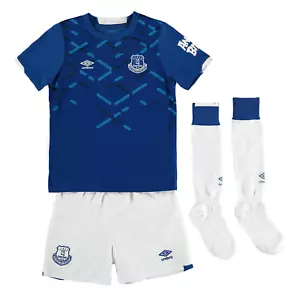 Umbro Everton Unisex Kid's Home Full Kit 2019-2020, Size: 6-7 Years - Picture 1 of 9