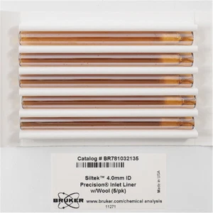 NEU Bruker BR781032135 4 mm Split Siltek Deaktivierte Glaseinlage mit Wolle, 5 Stück - Bild 1 von 1