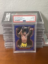 Matheus Nicolau 2022 Prizm UFC Blue Shimmer /7 PSA 6