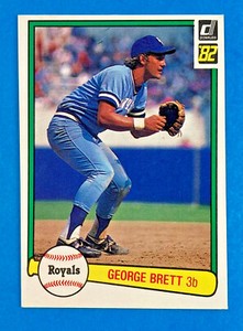 1982 Donruss George Brett #34 Baseball Card Kansas City Royals (MVP/HOF)