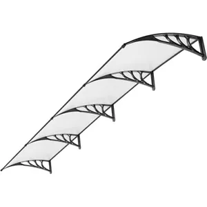 40"x160" Window Awning Polycarbonate Front Door Sun Shade Canopy UV Rain Cover - Picture 1 of 7